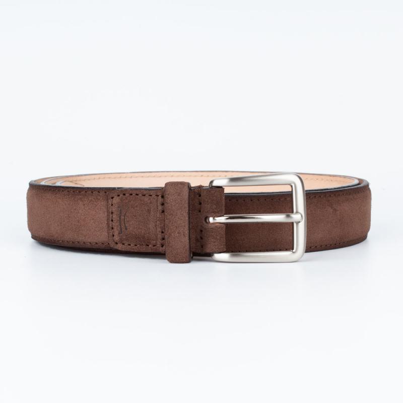 Basic suede leather belt