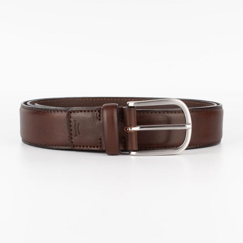 Basic vachetta leather belt 3.5cm