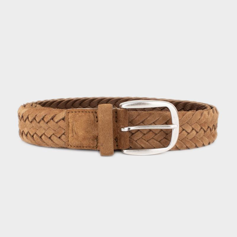 Suede woven belt | Fine Leather Goods | Marion Vouzas