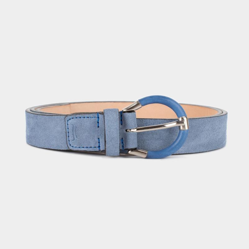 Suede leather belt