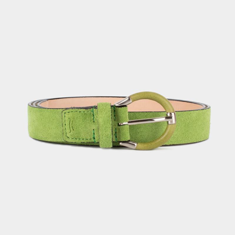 Suede leather belt