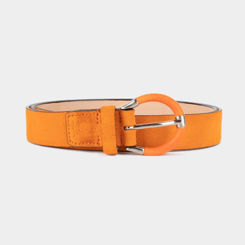 Suede leather belt