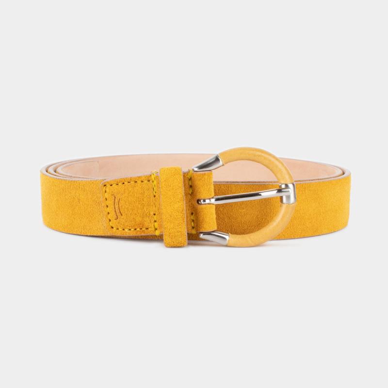 Suede leather belt