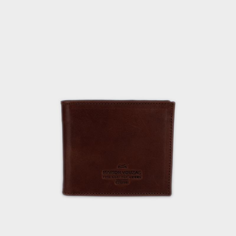 Vachetta leather wallet with coin pocket