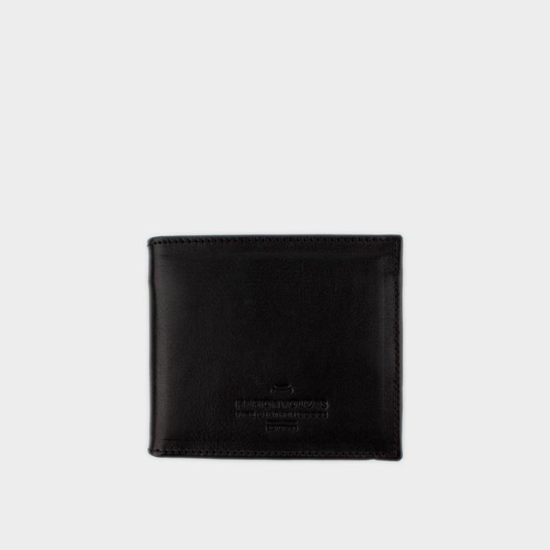 Vachetta leather wallet with coin pocket