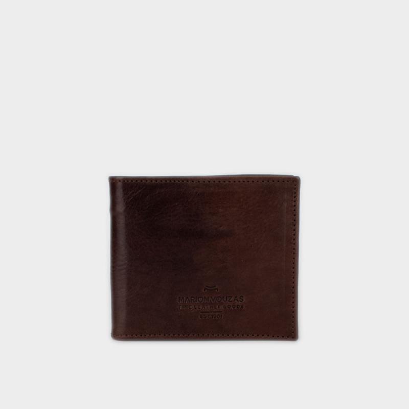 Vachetta leather wallet with coin pocket