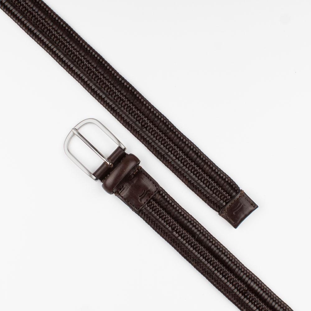 Leather woven belt | Fine Leather Goods | Marion Vouzas
