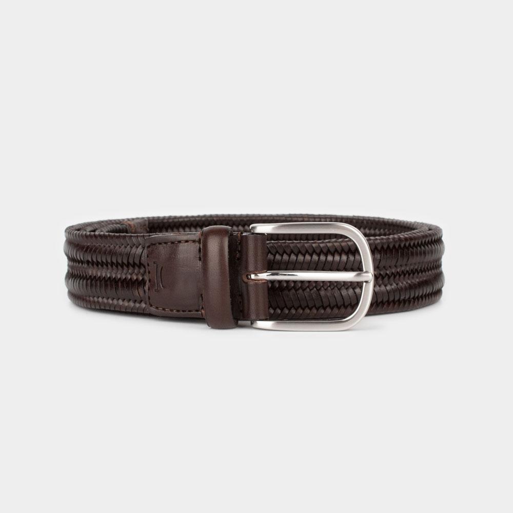 Leather woven belt | Fine Leather Goods | Marion Vouzas
