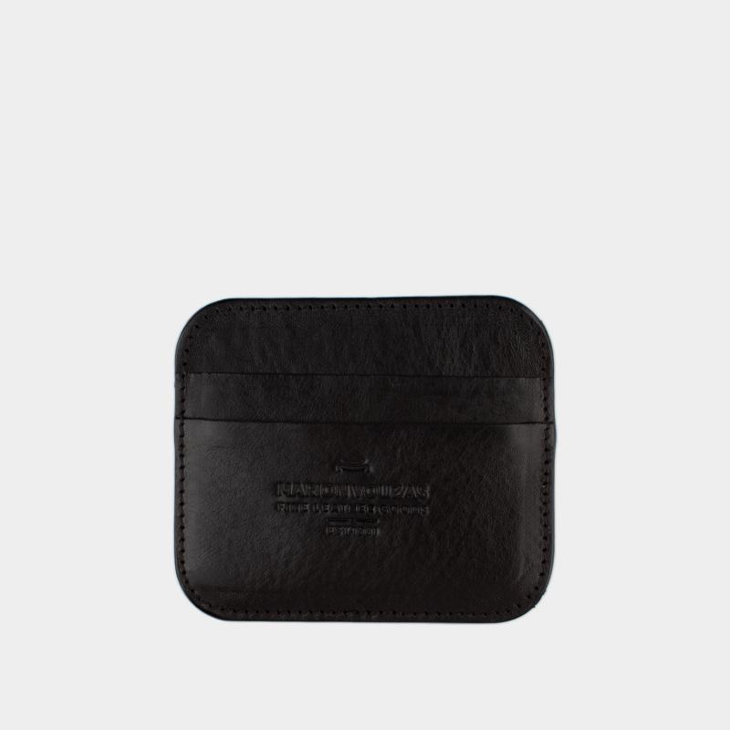 Vachetta leather card holder