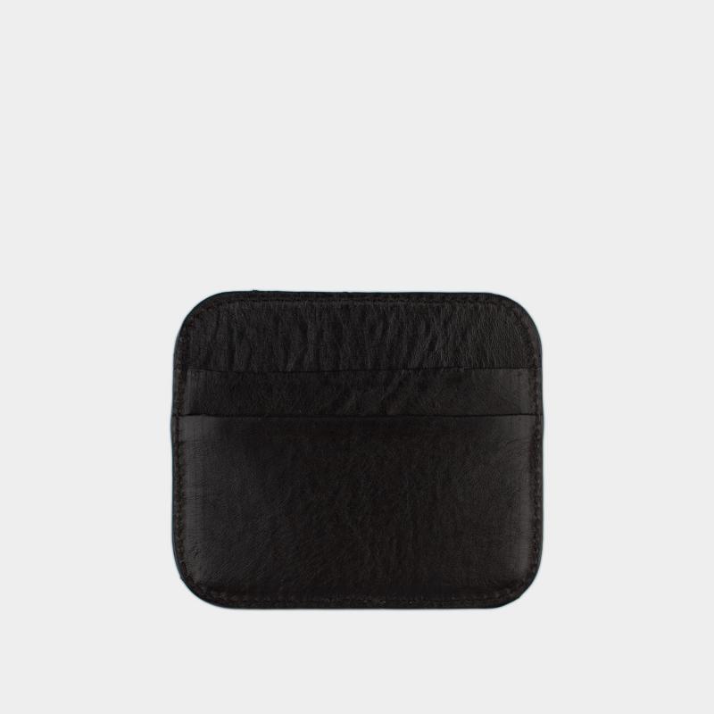 Vachetta leather card holder