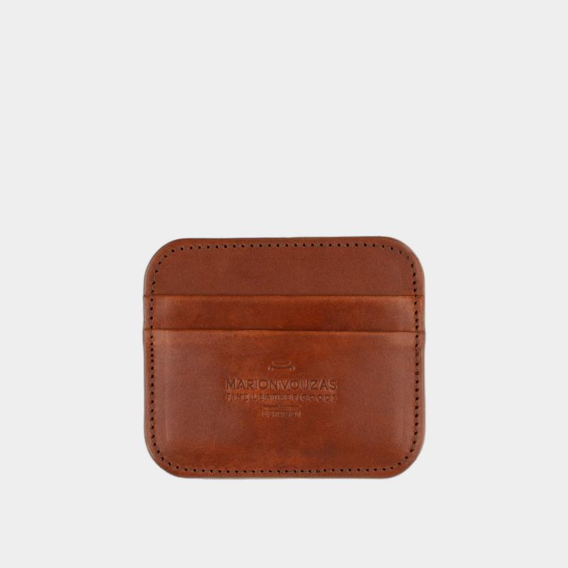 Vachetta leather card holder