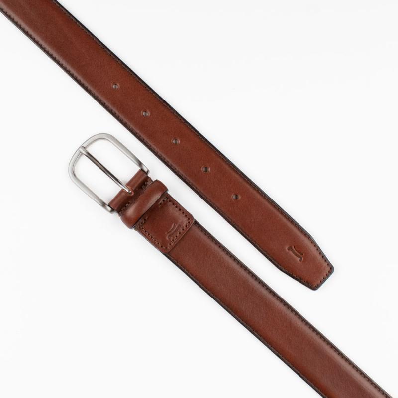 Basic vachetta leather belt 3.5cm