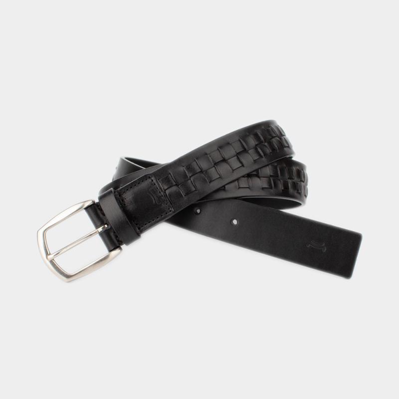 Ζώνη από δέρμα Vachetta με διακοσμητικό μοτίβο από δέρμα