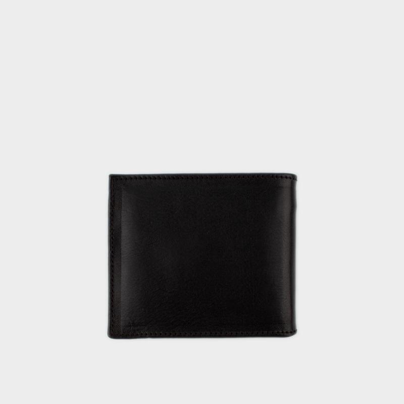 Vachetta leather wallet with coin pocket