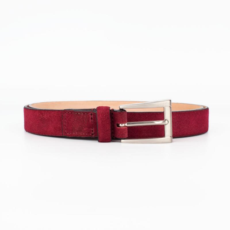 Thin suede leather belt