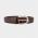 Vachetta leather belt with embroidered detail