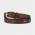 Vachetta leather belt with embroidered detail
