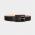 Suede leather belt with covered buckle